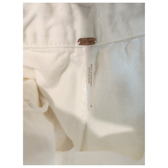 Free People Ivory 100% Cotton Side Button Maxi Skirt Size 6 Boho country white - Picture 4 of 7